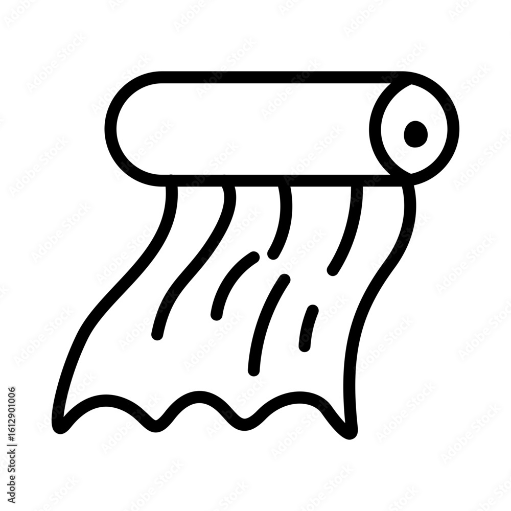 Poster fabric stretch icon vector image. can be used for fabric features.