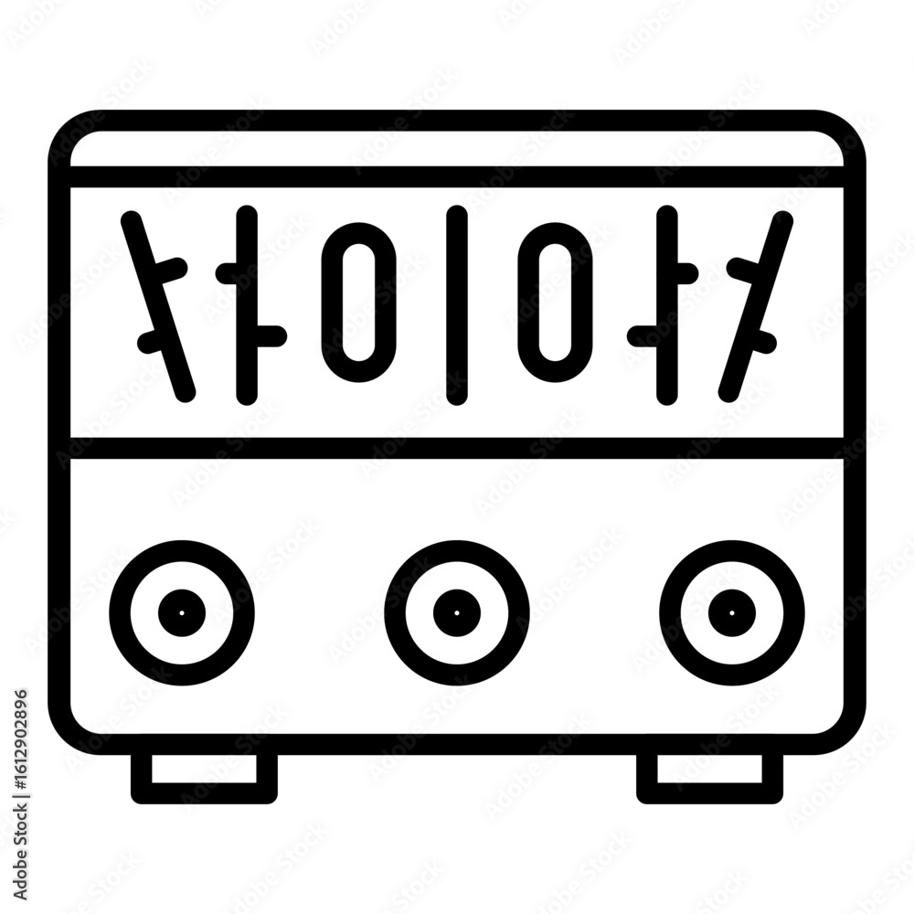 Poster amplifier icon vector image. can be used for instrument.