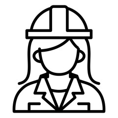 Female Engineer icon vector image. Can be used for Manufacturing.