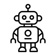 Robot icon vector image. Can be used for Manufacturing.