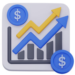 3D Financial Growth Icon
