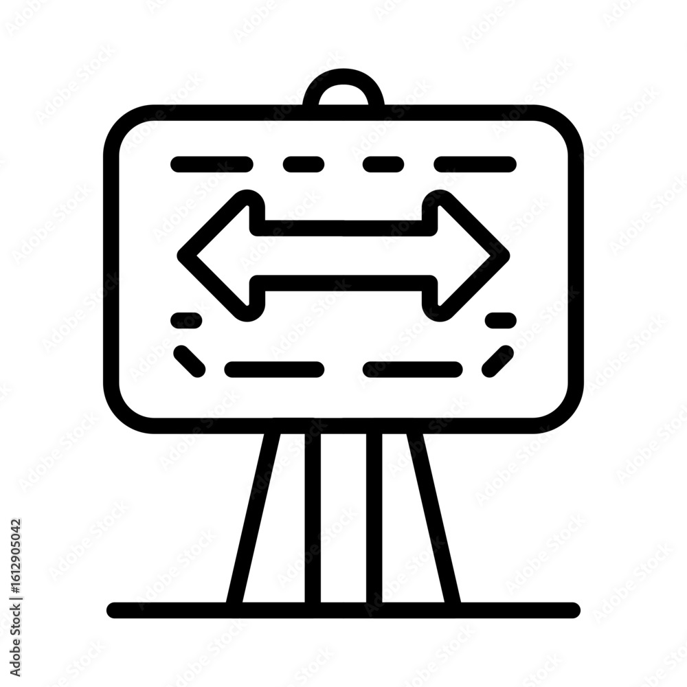 Poster signboard icon vector image. can be used for shoemaker.