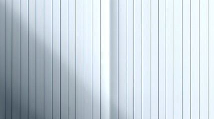 Fototapeta premium Light gray vertical paneling background with shadows.
