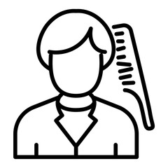 Hairstylist icon vector image. Can be used for Art and Craft Supplies.