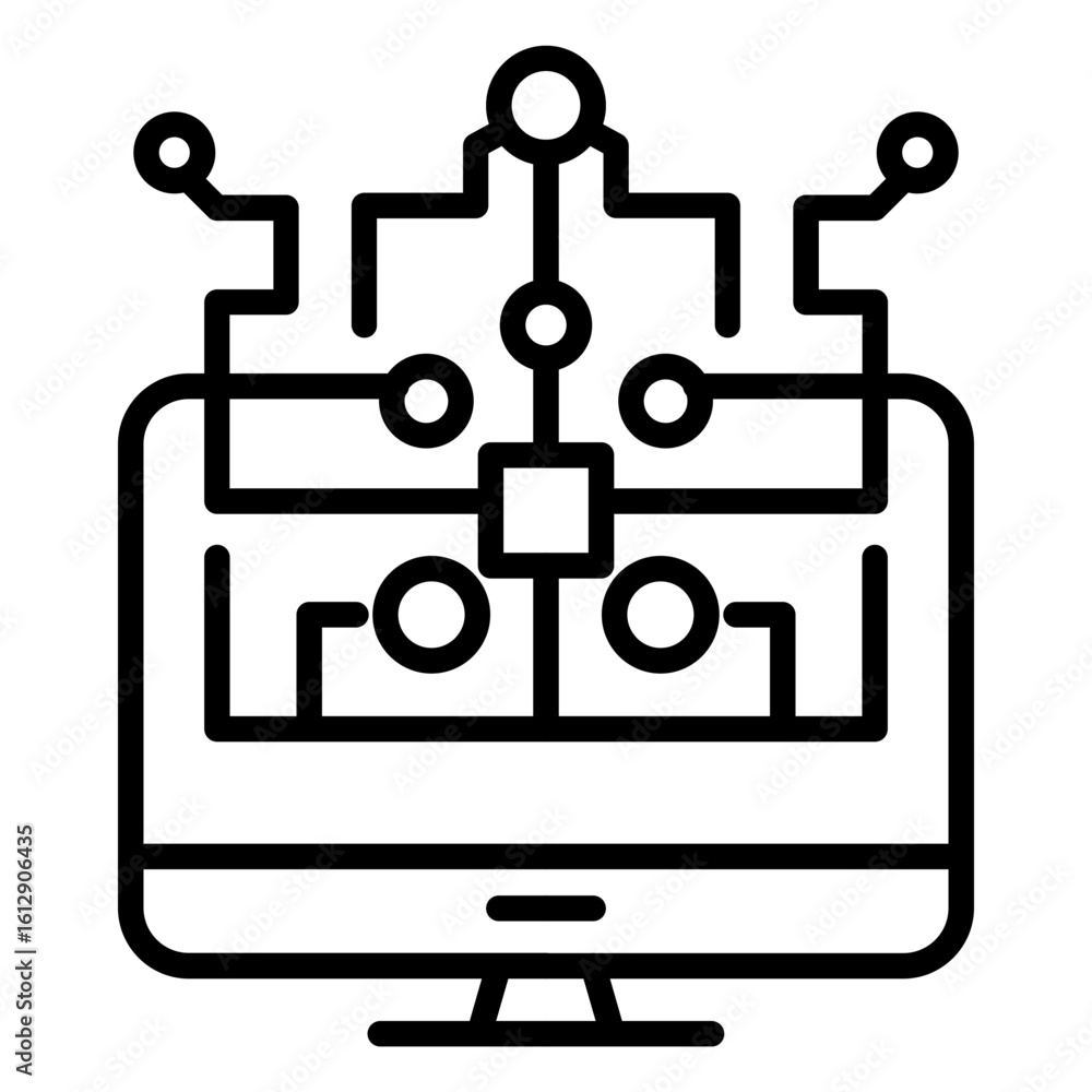Poster alogirthm icon vector image. can be used for biometrics.