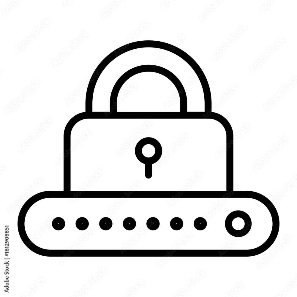 Poster password icon vector image. can be used for biometrics.