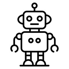 Robot icon vector image. Can be used for Biometrics.
