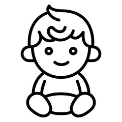 Baby Boy icon vector image. Can be used for Baby Shower.