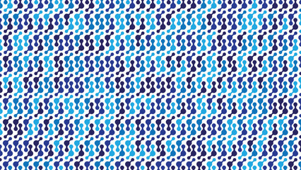 Blue Pixelated Digital Seamless Grid Pattern