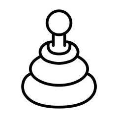 Toy Top icon vector image. Can be used for Baby Shower.