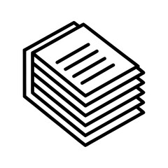Stack of documents or papers icon vector illustration