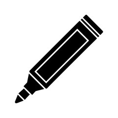 Silhouette of a highlighter marker vector illustration
