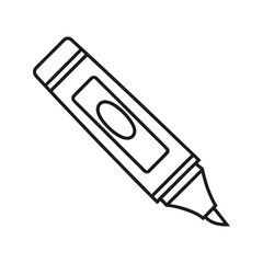 Simple outline drawing of a marker pen vector illustration