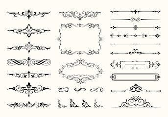 vintage decorative borders and frame elements