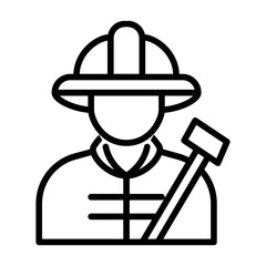 Firefighter icon vector image. Can be used for Diversity.