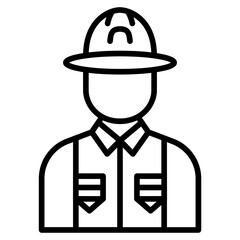 Forest Ranger icon vector image. Can be used for Diversity.