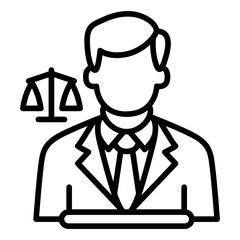 Lawyer icon vector image. Can be used for Diversity.