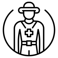 Lifeguard icon vector image. Can be used for Diversity.