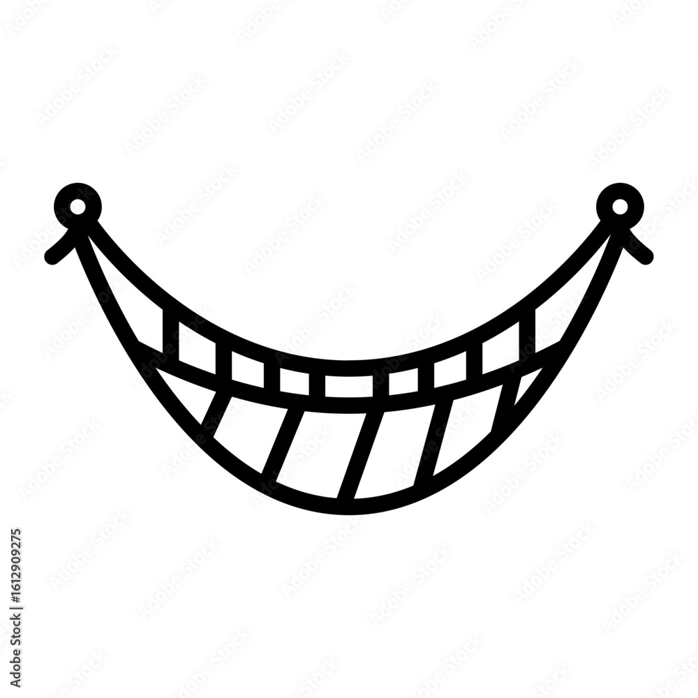 Aufkleber hammock icon vector image. can be used for beach resort.