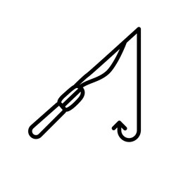 Fishing icon vector image. Can be used for Beach Resort.