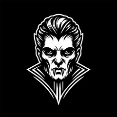 Pure Black Vampire Logo Template