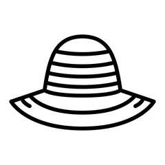 Sun Hat icon vector image. Can be used for Beach Resort.