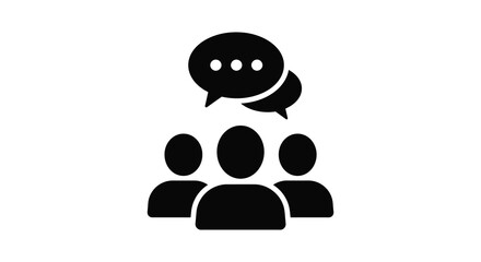 Group Discussion Communication Icon Symbol