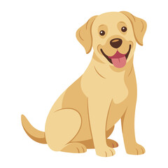 Labrador Dog vector illustration on white background.
