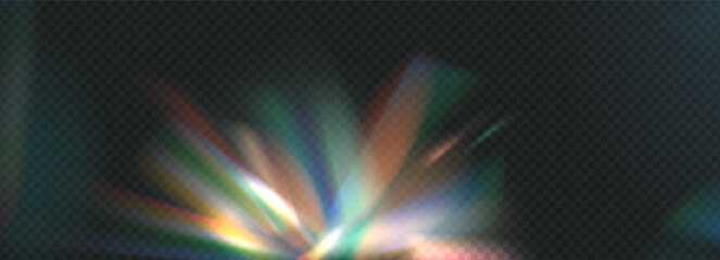 Chaotic light prism background. Iridescent effect backdrop overlay. Vector illustration.