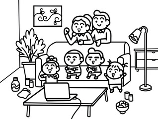 The kids came to relax at their friend's house.