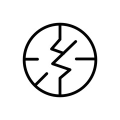 Broke icon vector image. Can be used for Casino.