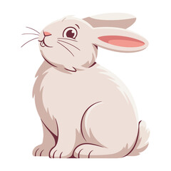 Rabbit vector illustration on white background.