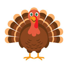 Turkey vector illustration on white background.