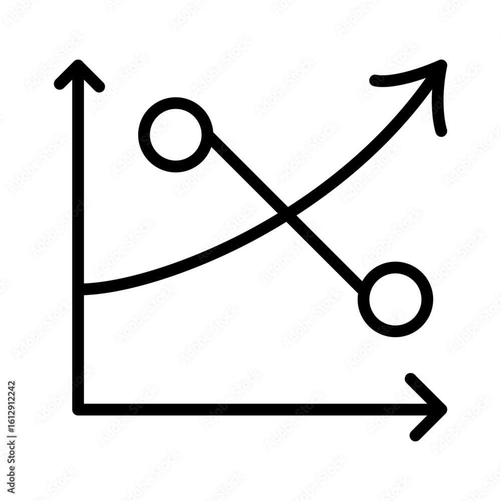 Poster increase and decrease in rate icon vector image. can be used for trading.