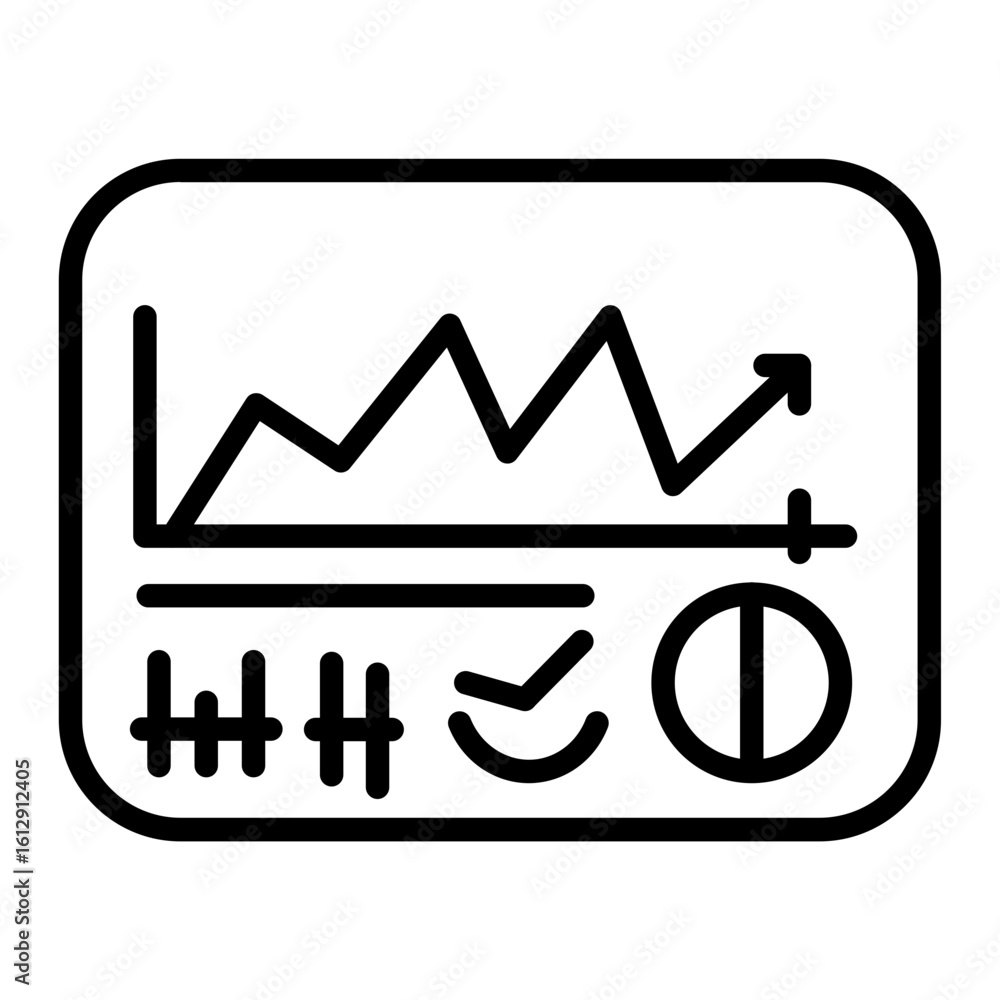Poster stats notification icon vector image. can be used for trading.