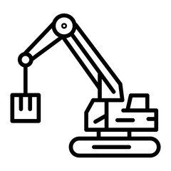 Demolition Crane icon vector image. Can be used for Construction Tools.