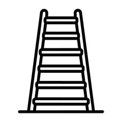 Stepladder icon vector image. Can be used for Construction Tools.