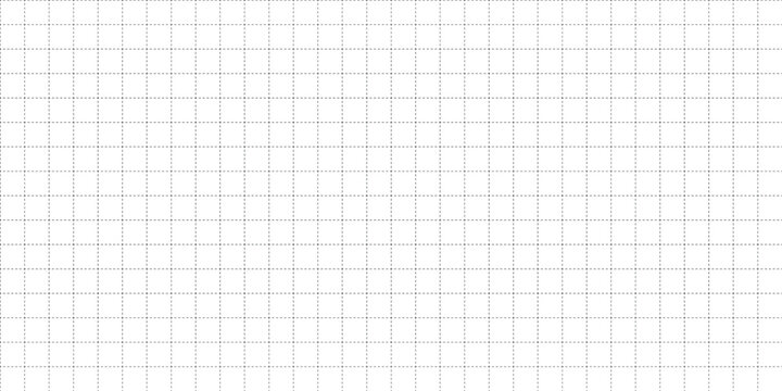 Squared dashed grid seamless pattern. Math paper notebook background. Dashed cross line texture. Squared notebook seamless pattern. Grid paper sheet. Vector illustration isolated on white background.