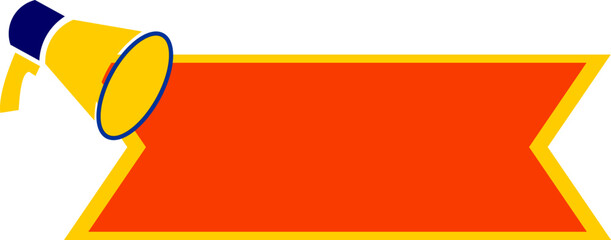 Sale Promotin Banner With Meghaphone Icon