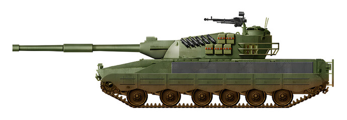 TAA-2 (Project of the Romanian TAA tank, with a centrally placed turret with a 125mm gun) © Tikros