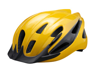 Fototapeta premium yellow helmet isolated on white