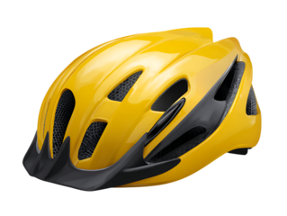 yellow helmet isolated on white