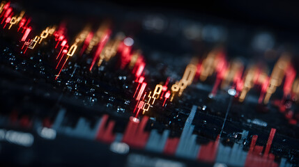 Plummeting cryptocurrency graph in a tech trading hub