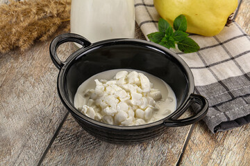 Grain cottage cheese with sour