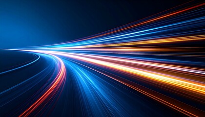 Abstract speed lines, vibrant colors, fast motion