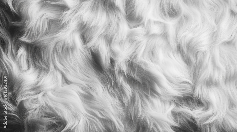 Poster soft white fur texture abstract background fluffy waves elegant design