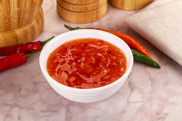 Sweet and sour chili sauce with pineapple