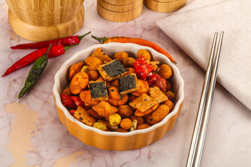 Japanese snack - Chili mame arare cracker