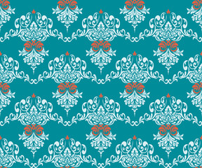 Damask seamless vector