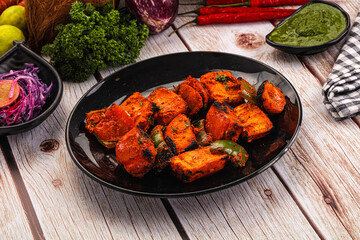 Indian cuisine - spicy chili paneer